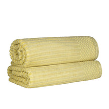 Ribbed Textured Cotton 2 Piece Bath Sheet Towel Set - Bath Sheet by Superior - Superior 