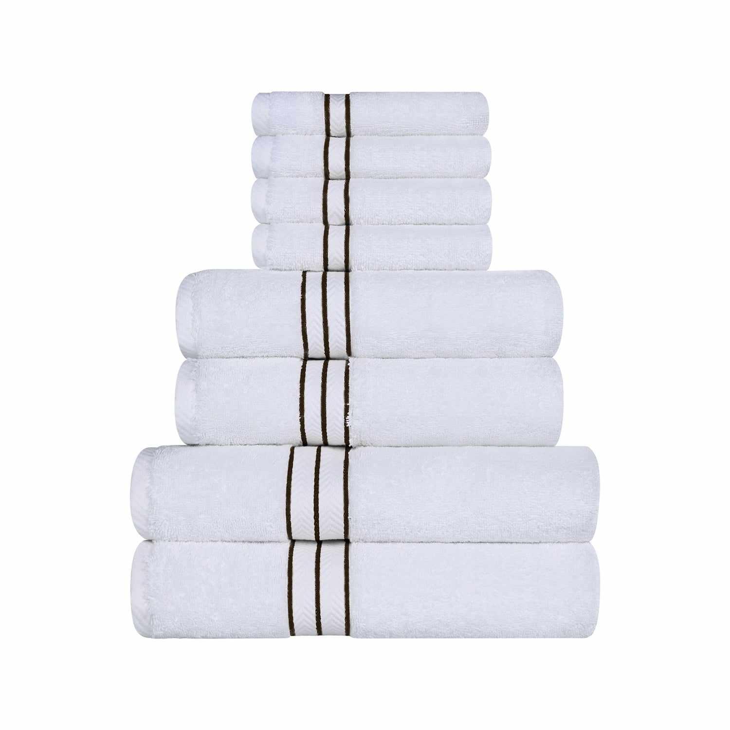 Turkish Cotton Heavyweight Plush 8 Piece Towel Set - Towel Set by Superior