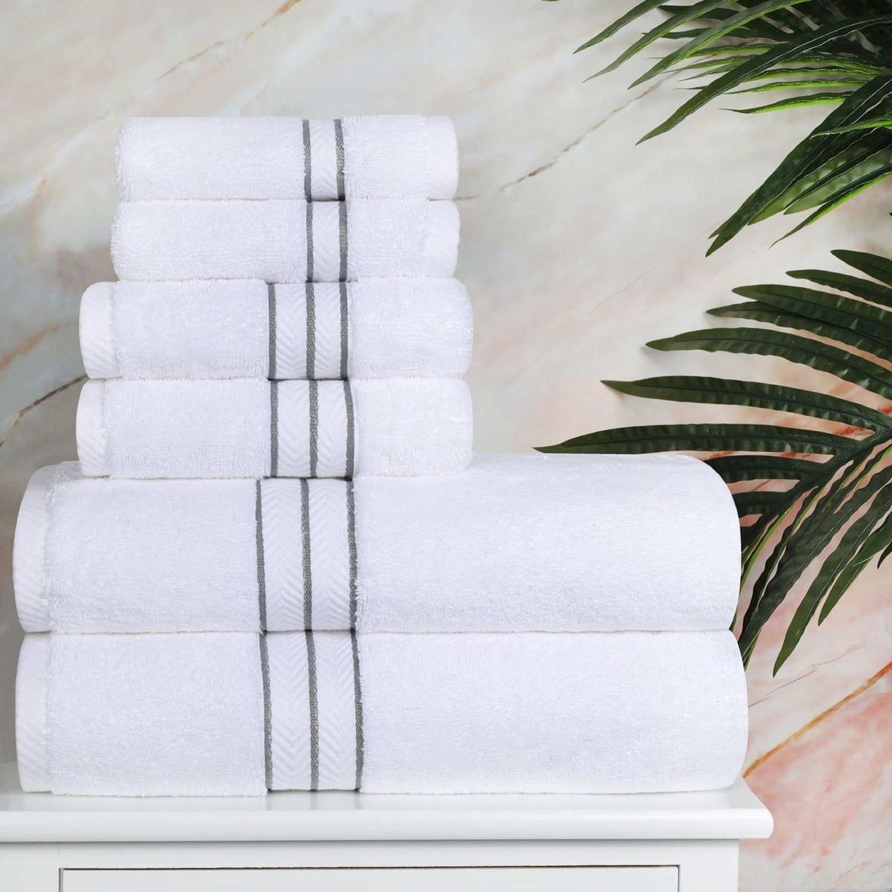 Turkish Cotton Heavyweight Ultra-Plush 6 Piece Towel Set - Towel Set by Superior