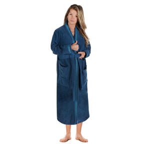 Turkish Cotton Terry Kimono Embroidered Super-Soft Unisex Bathrobe - Bath Robe by Superior