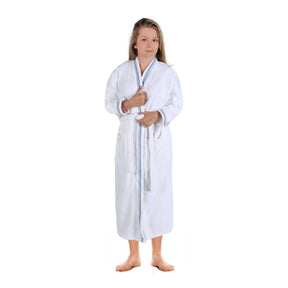 Turkish Cotton Terry Kimono Embroidered Super-Soft Unisex Bathrobe - Bath Robe by Superior