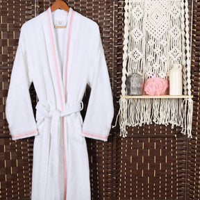 Turkish Cotton Terry Kimono Embroidered Super-Soft Unisex Bathrobe - Bath Robe by Superior